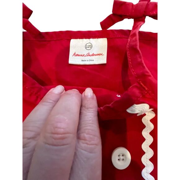 Hanna Andersson Red Girls Sundress, Size 120 (6-7), EUC - Picture 5 of 6